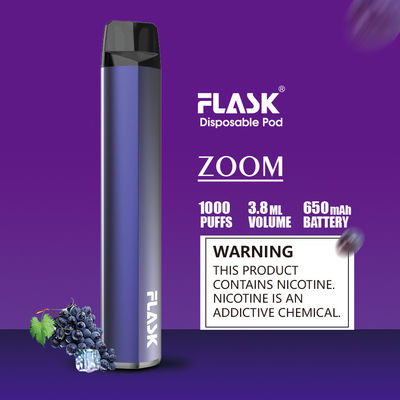 Dünner hülsen-Zerstäuber-Stift der Batterie-1000puffs Wegwerffda-gebilligt