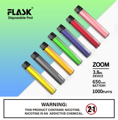 Dünner hülsen-Zerstäuber-Stift der Batterie-1000puffs Wegwerffda-gebilligt