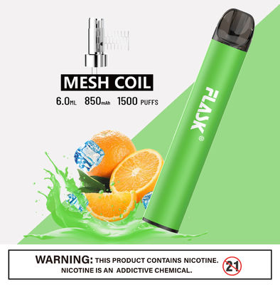 304 Salz Nic Devices With Mesh Coil Edelstahl Ecig 1500puffs Smok