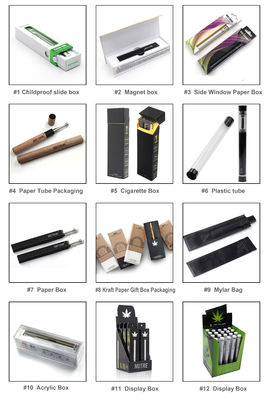 FCC handgemachtes CMYK falten oben Verpackenkästen für Stift CBD Vape