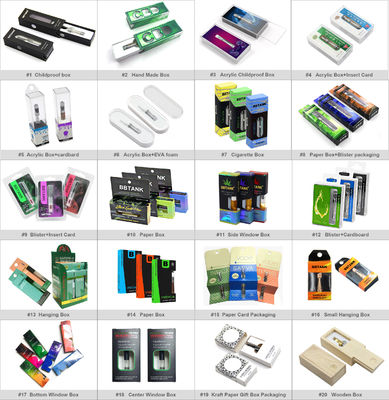 FCC handgemachtes CMYK falten oben Verpackenkästen für Stift CBD Vape