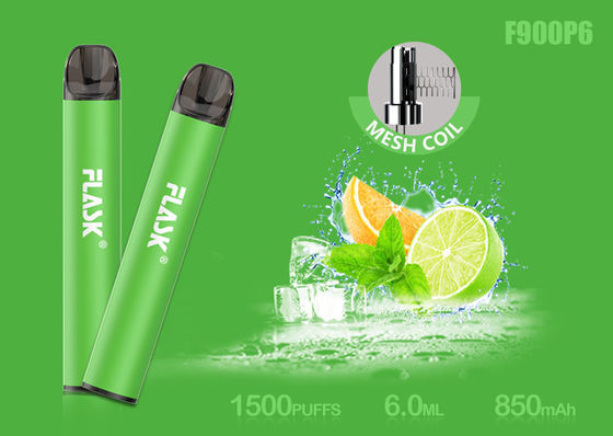 Glasöl-Patrone Nicosalt 5% 1500puffs 6.0ml mit Mesh Coil