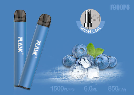 Glasöl-Patrone Nicosalt 5% 1500puffs 6.0ml mit Mesh Coil