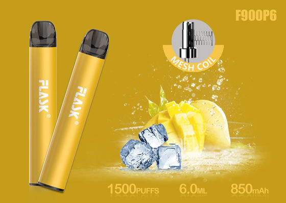 Glasöl-Patrone Nicosalt 5% 1500puffs 6.0ml mit Mesh Coil