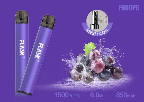 Glasöl-Patrone Nicosalt 5% 1500puffs 6.0ml mit Mesh Coil