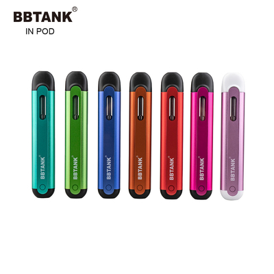 Keramische 2ml Cbd Patrone flachen Mundstück Wegwerf-Vape-Hülsen-Gerät-Delta 8 Thc-Öl-