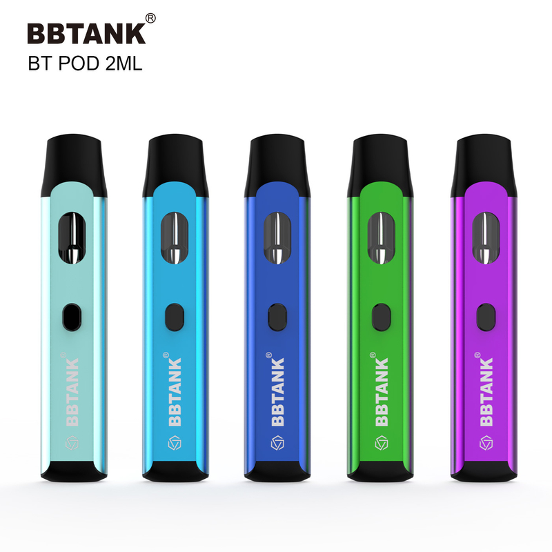 Wegwerf-Vape Hülse 2.0ml BBtank mit Knopf für Hanf-starkes Öl-Delta 8 HHC