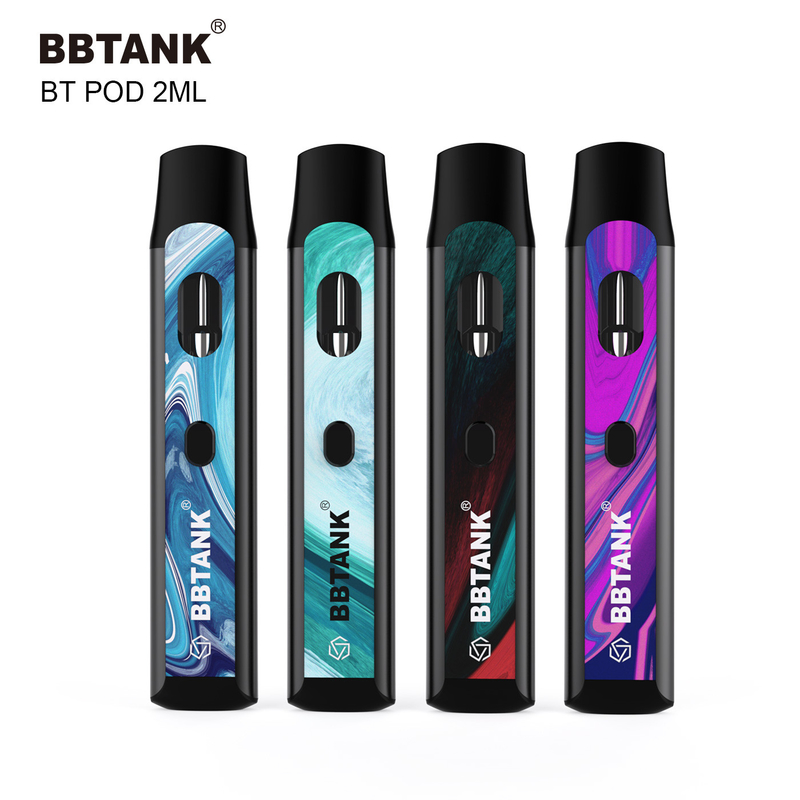 Knopf 2ml Wegwerf-vape Hülse keramische Spulenpatrone für Delta 8 thc vorheizen